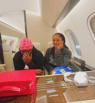 PICTORIAL: Davido, Chioma Proceed On Honeymoon On New Private Jet