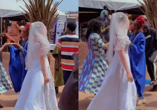 Drama As Student Attends Matriculation Ceremony In Wedding Dress (Video)